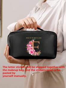 1 túi đựng đồ vệ sinh cá nhân treo tường dày dặn, màu đen, họa tiết xương cá, có thể tách rời đồ ướt và khô, thích hợp cho du lịch và công tác. - màu đen - Xem 19