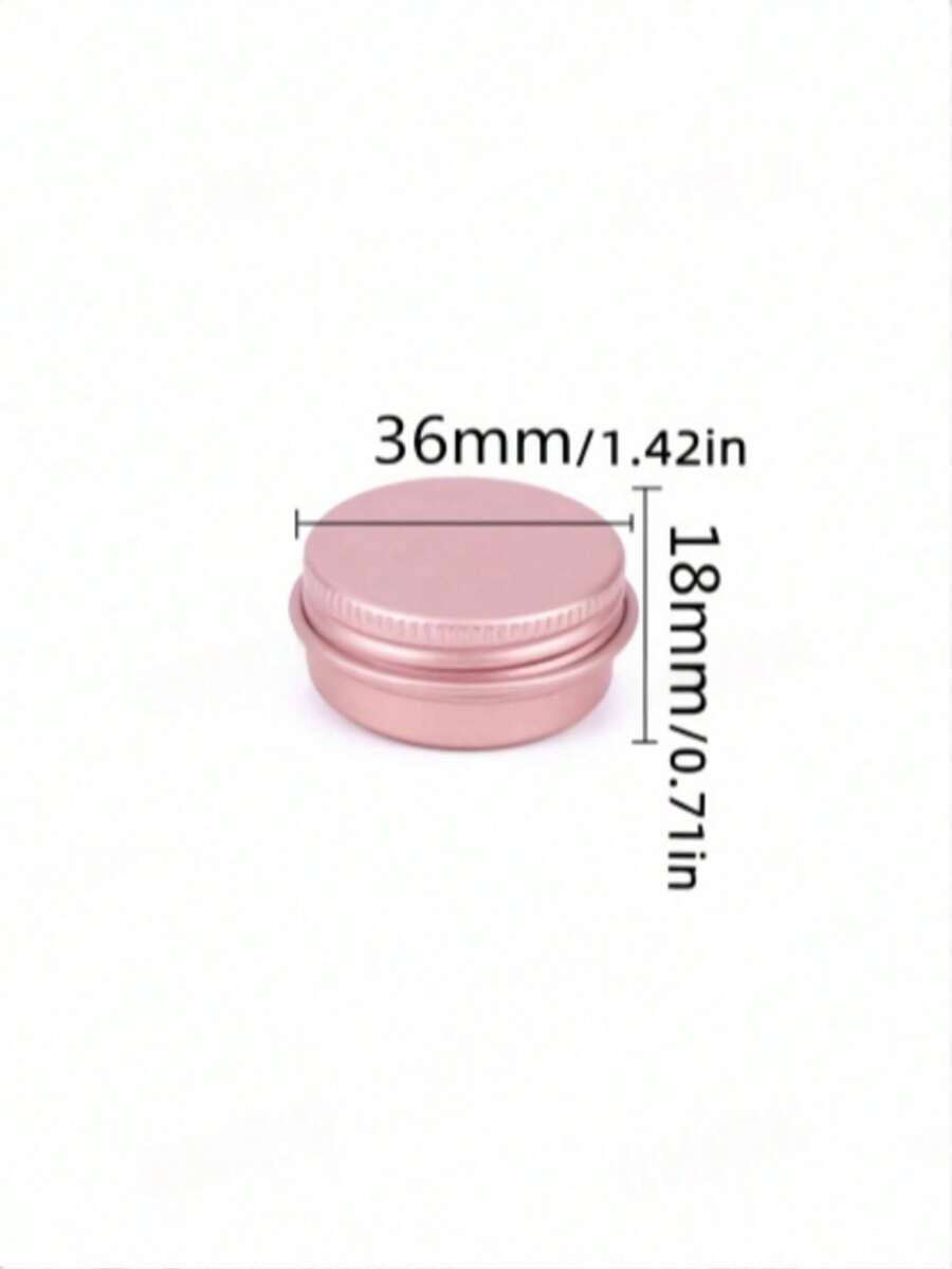 1/4/8个装 10克 螺纹小铝盒 迷你药盒 便携式铝盒 分装盒 - 粉色 - 查看 1