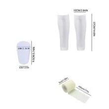 Set de 4 calentadores de pierna para fútbol/baloncesto, mangas de compresión elásticas, protectores de espinilla anti-colisión - Multicolor - Ver 5