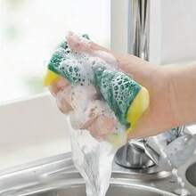 1/10/20/50pcs Double-Sided Multi-Functional Portable High Absorbency Cleaning Sponges, Suitable For Washing Dishes In Kitchen And Household Cleaning - 50pcs - View 5