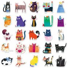 50pcs Colorful Graffiti Stickers, Cute Cat Stickers, Kawaii Stickers For Decorating Water Bottles, Guitars, Luggage, Phone Cases, Laptops, Skateboards, Gifts - A - View 5
