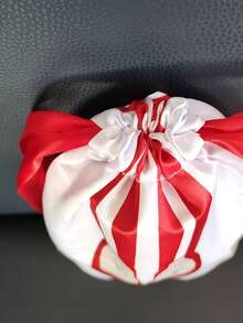 Dance Shoe Storage Bag, Satin Drawstring Pouch, Dust-Proof Ballet Toe Shoes Bag - Red - View 5