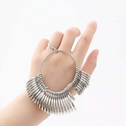 Nuevo calibrador de anillos de 0 a 13, medición de A a Z, doble talla EE. UU. y Reino Unido, herramienta de medición de anillos universal