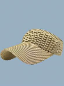 1顶纯色无顶遮阳帽，时尚透气弹力遮阳帽，休闲跑步帽，沙滩遮阳帽，女士夏季户外日常无顶遮阳帽，夏季户外运动帽，无顶设计，学生防晒帽，多功能遮阳帽，度假帽 - 彩色 - 查看 6