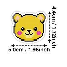 50pcs Pixel Style Cute Fruit & Animal Mixed Daily Series Stickers, Suitable For Scrapbooking, Diary, Laptop, Water Bottle, Car Etc. Faith-Based Design With Positive Messages, Great Gift - 50pcs/pack - View 2