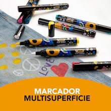 BIC Marcadores a Base de Agua Intensity Paint Markers Pastel Fáciles de Usar en Multisuperficie Tela Cristal Madera Cartón Plástico y Metal 98% de Materiales Reciclados 8 Pastel - como en la foto - Ver 6