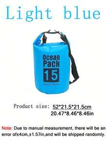 1件戶外旅行防水桶包 5L/10L/15L/20L 漂流溪流游泳防水背包 - 浮水防水乾袋,戶外漂流防水包 防水背包 | 500D PVC,沙灘包 防水手機殼 度假必需品 - 彩色 - 查看 26