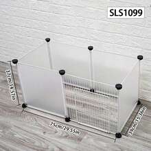 DIY Pet Cage Combination Iron Fence Enhanced With Grids Dog Isolation Barrier Teddy Pomeranian Crate Kennel - White - View 8