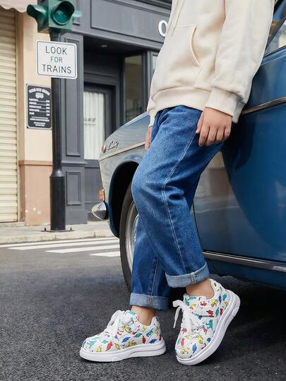 1 Pair Children's Sports Shoes With PU Upper, Non-Slip Outsole, Hook And Loop Closure, 2026 Latest Casual & Fashionable Kids Shoes, Soft Lining, Breathable, Flexible Sole, Suitable For Travel, Hiking, Running, Walking, Home, Festivals And Parties, Great Gift For Kids