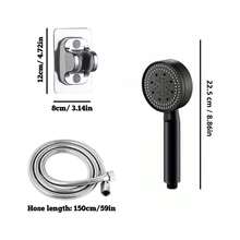 5-Function Shower Head With Switch Button, ABS Material, High Pressure Shower Set With 59.06-Inch Hose, Designed For Shower Or Bathtub Use Only. Ideal Mother's Day Or Birthday Gift - Single Shower - View 11