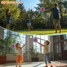 Gifts2U Baseball Toss And Catch Game Set - Indoor Outdoor Sports Toy With 2 Catch Paddles, 3 Sticky Balls, Baseball Bat, Pitching Machine And Storage Bag, Perfect For Backyard Fun Family Games - Multicolor - View 6