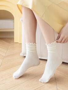 10 đôi tất nữ cổ ngắn viền ren, tất dệt kim gập cổ, siêu mỏng thoáng khí cho mùa hè, phối màu tươi tắn tạo vẻ trẻ trung, độ co giãn cao, thiết kế không gót giúp thoải mái, không gây ma sát. 10 đôi màu ngẫu nhiên, chỉ bán tất, không kèm hộp carton. - Nhiều màu - Xem 7