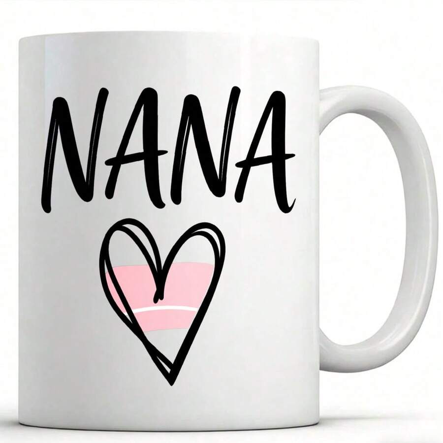 INGIFTA NANA Mug, 1 Piece, 11 Oz, Double-Sided Printed Ceramic Mug. NANA Gift. Nana Coffee Cup. Nana Gift. Mother's Mug. Grandma Gift. Mother's Day Gift. Nana Gift Idea. - White 白色 - 查看 1