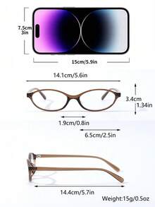 1 Pc Women's Narrow Cat Eye Retro Fashion Street Style Flat Glasses Daily Commute Street Shooting Outfit Eyewear Accessories Valentine's Day New Year Mother's Day Graduation Gift - Multicolor - View 6