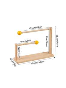 1pc Wooden Jewelry Display Stand, Bracelet, Hair Accessory, Necklace, Headband Organizer Rack - Multicolor - View 7