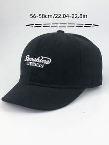 1顶夏季短檐刺绣字母磨毛棒球帽，柔软帽冠休闲百搭帽 - 棒球帽 - 查看 8