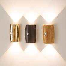 Lámpara de pared con sensor de movimiento LED, lámpara de aplique decorativa de pared, luz de pared LED inalámbrica, luz nocturna alimentada por batería, eficiente energéticamente, adecuada para pasillos, baños, dormitorios, cocinas, mesas, armarios, decoración del hogar, decoración de la sala de estar - Multicolor - Ver 2