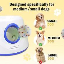 New Automatic Dog Ball Launcher, Upgraded Interactive Dog Ball Thrower, Suitable For Small Dogs, Distance Adjustable Mental Stimulation Dog Toy, Equipped With 3 Durable Etpu Balls 2.2 Inches (About 5.6 Centimeters) - Multicolor - View 6