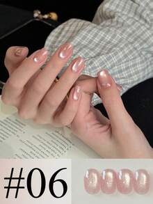 MISS SHAKA 10毫升春夏美甲冰透明晨曦花园系列粉蓝玻璃珠猫眼凝胶指甲油2026百搭美白四季流行闪光水晶美甲用品 - 彩色 - 查看 9