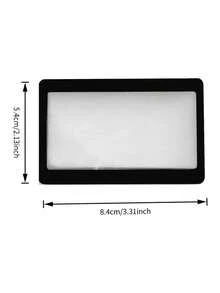 1/3pcs Portable Card-Sized Magnifier, 3X Magnification, Each Reading Magnifier Equipped With 3X Fresnel Lens, Can Be Used As 3X Magnifying Glass, Pocket Magnifier - Magnifier - View 2