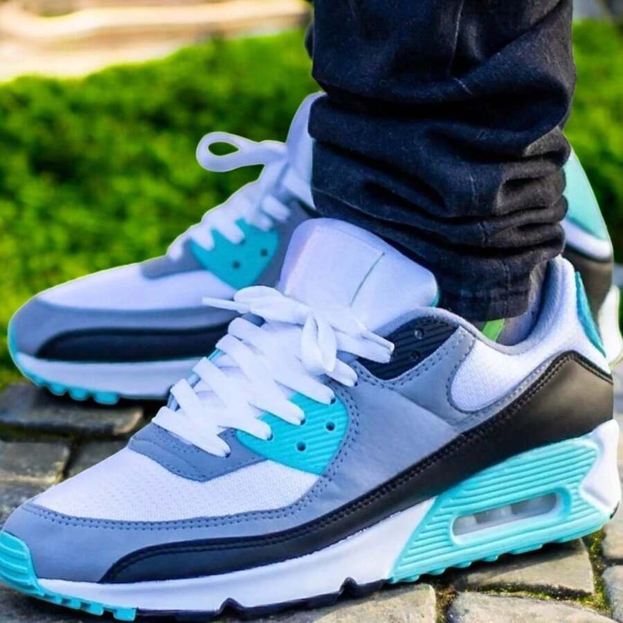 Max 90 Men's Casual Athletic Shoes For Walking And Running With Cushioning - Green - View 1