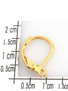 20 pièces Boucles d'oreilles en acier inoxydable Fermoirs de boucles d'oreilles créoles françaises Base de réglage d'oreille pour fournitures de fabrication de bijoux DIY Accessoires - Boucles d'oreilles bricolage - Voir 5