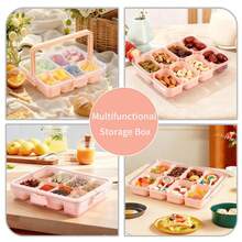 8-Compartment Portable Fruit Storage Box With Lid Leak-Proof Snack Container, Suitable For School, Work, Travel - Multicolor - View 5