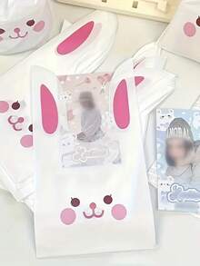 20PCS Easter Theme Cute Cartoon Jewelry Candy Biscuits Storage Gift Bags Baking Stickers Gift Packaging Bags - A - View 4