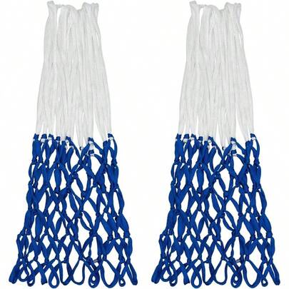 Basketball Net, Wear - Resistant Polyester Lightweight 12 Loops Basketball Net Home Use, Fits Standard Size Hoop, Easy To Setup, Set Of 2
