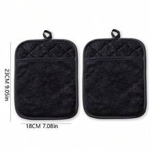 2pcs/4pcs Heat Resistant Insulation Pad, Kitchen Oven Mitt With Pocket, Baking Cooking Pot Holder Mat - View 9