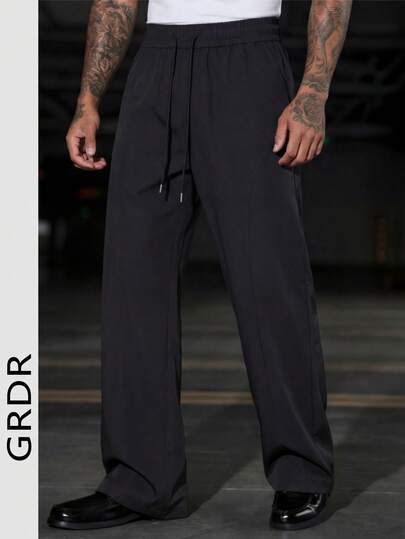 Spring New Slim Tapered Pants, Diagonal Cut Casual Pants, Ice Silk Draping Breathable Versatile Lightweight Casual Trousers For Spring/Summer