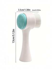 Dual-Sided Silicone Facial Cleansing Brush, Manual Face Scrubber With Soft Bristle For Deep Cleansing & Gentle Exfoliation - Multicolor - View 6