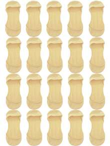 1/5/10双夏季女士超薄隐形浅口防滑高跟鞋前掌垫冰丝船袜 - 彩色 - 查看 14