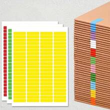 840 Sheets, Totaling 10 Sheets, Each With 10 Different Colors. These Rectangular Labels Are Specifically Designed For Students To Write Their Names And Use Colored Stickers For Marking Scrapbook Supplies Scrapbooking - Rectangle - View 2