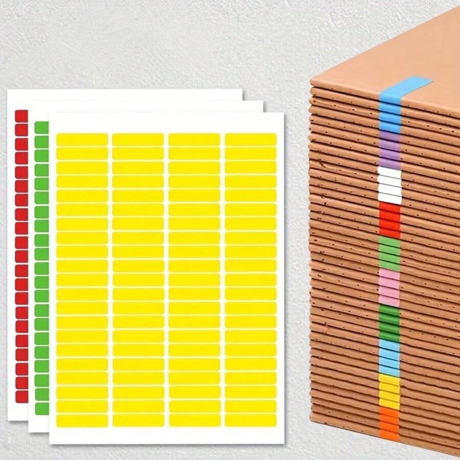 840 Sheets, Totaling 10 Sheets, Each With 10 Different Colors. These Rectangular Labels Are Specifically Designed For Students To Write Their Names And Use Colored Stickers For Marking Scrapbook Supplies Scrapbooking