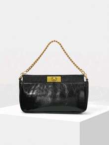 High-End Women's Minimalist One Shoulder Chain Bag, Suitable For Business/Casual Commute, Leopard Print Handbag With Handheld Or Crossbody Carry - Multicolor - View 11
