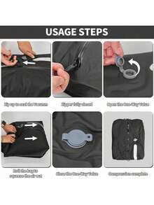 16L/29L Reusable Vacuum Storage Bags, No Electric Pump Needed One-Way Valve Compression Bags For Travel Luggage & Clothes - A - View 8