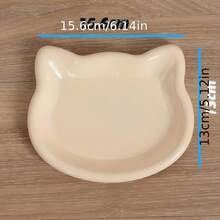 Pet Food Bowl, Cat And Dog Bowl, Cartoon Cat Shape Design, Available In Multiple Colors To Suit Different Preferences, Anti-Slip Base Design Prevents Displacement, Beard-Friendly Structure Protects The Pet's Eating Experience, Suitable For Cats And Small Dogs, Can Hold Dry/Wet Food, Water, Dry Food And Canned Snacks, Easy To Clean, A Practical Pet Feeding Set, Fun Pet Tableware, Easy-To-Clean Pet Supplies, Essential Pet Care Items, Cat Owner Essentials - 隨機顏色 - 查看 7