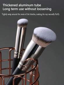 1 cọ che khuyết điểm, cọ trang điểm tạo khối mũi và má hồng cao cấp, cọ trang điểm mắt và toàn mặt hoàn hảo, thích hợp cho kem nền dạng lỏng, kem lót, tạo khối và tán đều & hoàn thiện lớp trang điểm bằng phấn khoáng. - màu đen - View 2