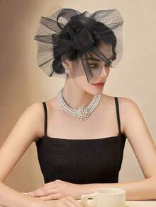 1 pieza Sombrero mini elegante, estilo Kentucky Derby, adecuado para fiestas de té de damas, bodas, Halloween, eventos de la iglesia, sombrero de copa, fiesta rave, accesorios de Halloween, futura novia, sombrero de copa mini, sombrero mini, regalo, verano, playa - Multicolor - Ver 3