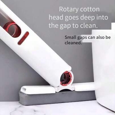 1pc Mini Mop, Multifunctional Desktop Mop, Household, Handsfree, Handheld, Foldable, Bathroom Crevice Cleaning, With Abrasive Sponge Head