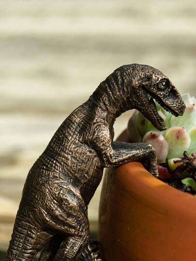 1 件树脂户外景观乌龟/恐龙盆栽花盆悬挂装饰品