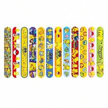12pcs Set Slap Bracelets, Cartoon Snap Wristbands, Party Gifts, Styles Shipped Randomly - Multicolor - View 7