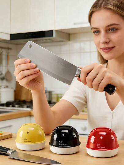 Mini Sharpener - Kitchen Knife Quick Sharpening Tool, Portable And Easy To Use, Professional Kitchen Sharpener - Sharpening, Compact Design Of Knife, Essential For Home Cooking, Beautiful Mini Bear Sharpener - Soft Colors, Compact Size, Very Suitable For Small Kitchens And Dormitors, Quick Sharpening Tool, Chef's Knife Portable Mini Sharpener, Kitchen Small Tool