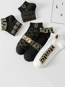 5 Pairs Men's Summer Low-Cut Socks, Breathable Moisture-Wicking Versatile Thin Non-Slip Ankle Socks - Multicolor - View 3