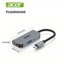 宏碁 HY41-T3 USB-C 三合一集线器适配器，支持高清电视，100W 功率输出，配备 USB-A 数据端口，兼容 MacBook Pro/Air、iPad Pro、iMac、iPhone 16 Pro/Pro Max、XPS、ThinkPad 扩展坞 - 查看 3
