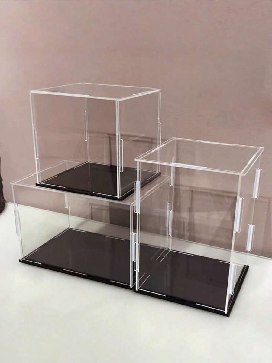 1pc High Transparency Acrylic Display Box, Acrylic Material, Suitable For Anime, Action Figures, Building Blocks, Blind Boxes, Car Models, Streetscapes, Dust Covers, Storage Boxes. One-Piece Acrylic Dust-Proof Cover For Action Figures And Model Collections. High Clarity Storage Box, Acrylic Box, Glue-Free Assembled Display Box, Action Figure And Collectible Dust Cover. - 1PC - View 1