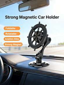 New Magnetic Car Phone Holder | Foldable 360° Rotatable Dashboard Mount | Strong Adhesive Shock-Proof Navigation Holder - JY24-06 Universal Magnetic Holder - View 2