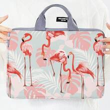 1pc Flamingo Print Laptop Bag, Notebook Protective Sleeve, Stylish Personality Carry Bag - Multicolor - View 6