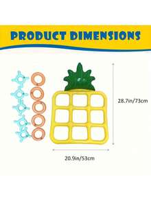 1 Set Inflatable Pineapple Ring Toss Game, PVC Inflatable Throwing Ring Game Set, Pineapple Inflatable Ring Toss, Water Throwing Game Props, Suitable For Family Gatherings, Pool Parties, Interactive Games - Multicolor - View 13